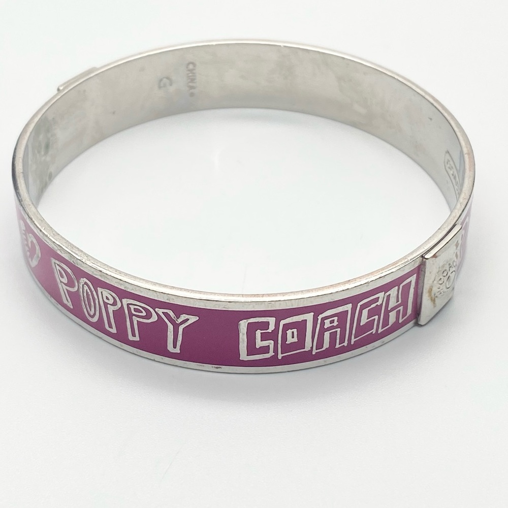 Coach Poppy Enamel Bangle Bracelet Limited edition